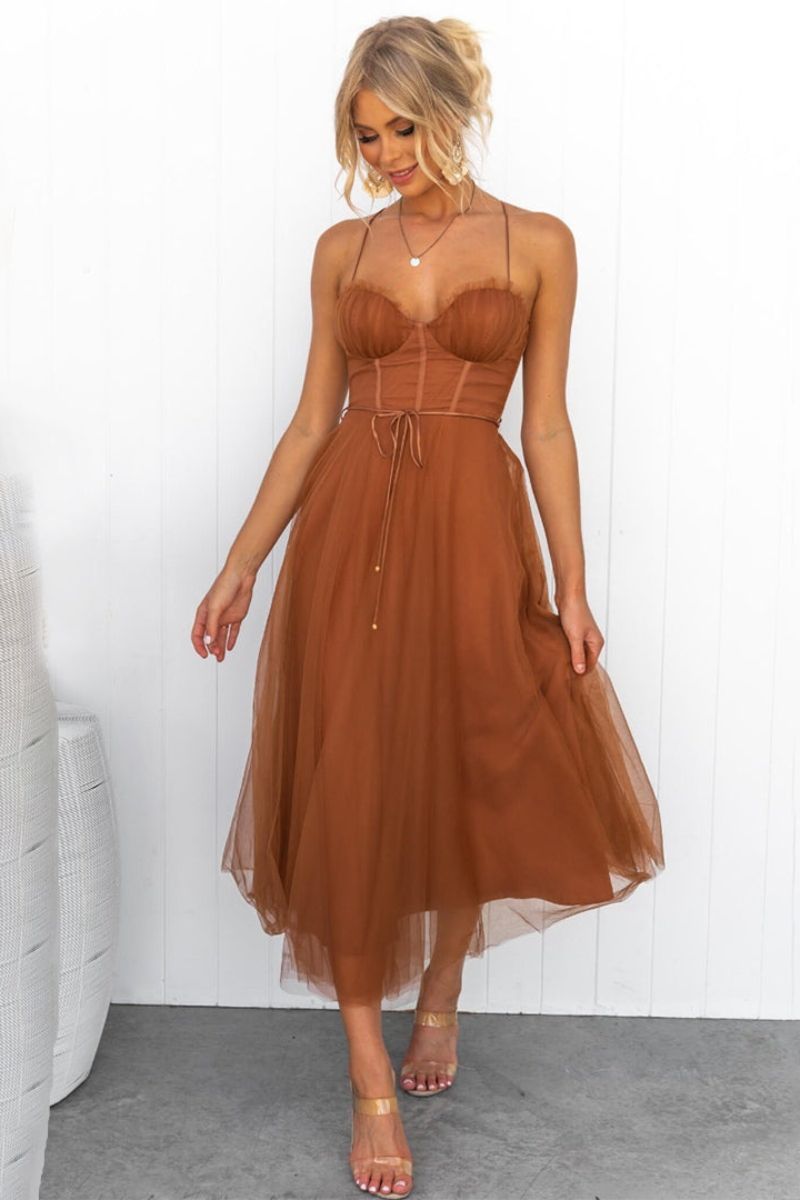 Ava | Women’s Tulle Midi Dress | Dreamy Elegance with a Romantic Flow