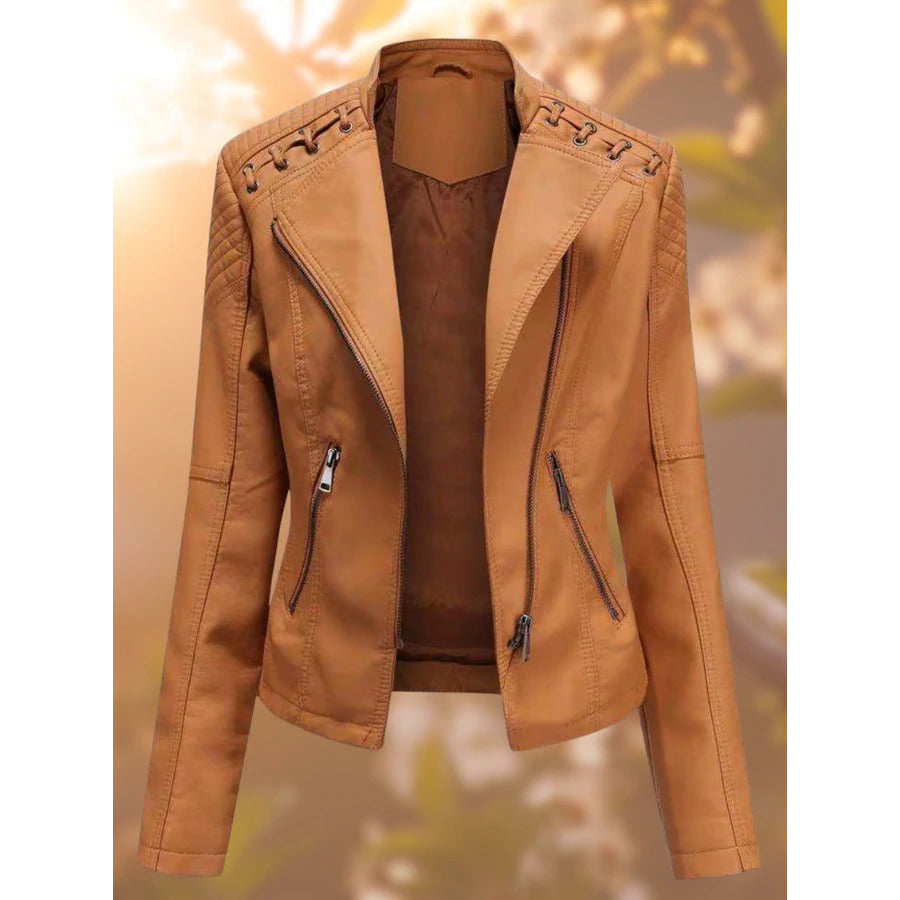 Milica | Timeless Leather Jacket for Women | Stylish and Refined