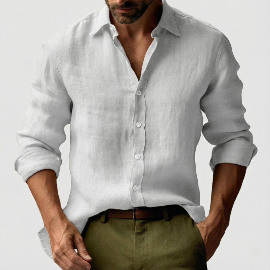 Johann | Vintage Linen Button-Up Shirt | Light and Effortless