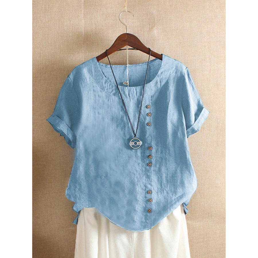 Nanna | Short-Sleeved Blouse | Simple and Refined