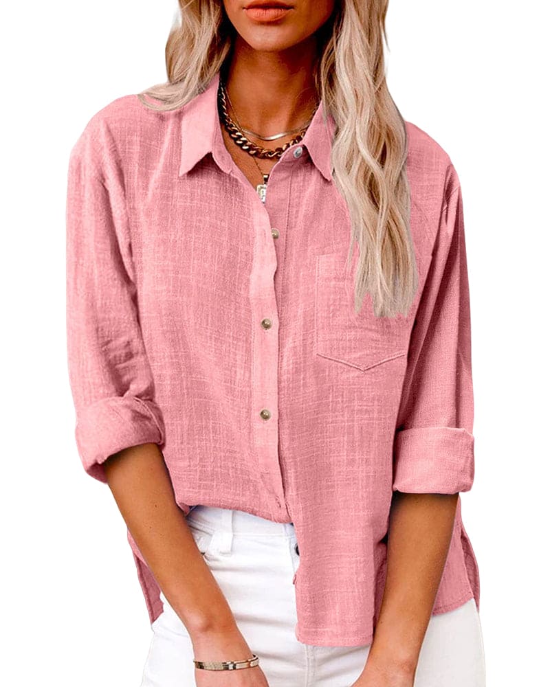 Lina | Women's Linen Blouse | Lightweight Comfort and Timeless Elegance
