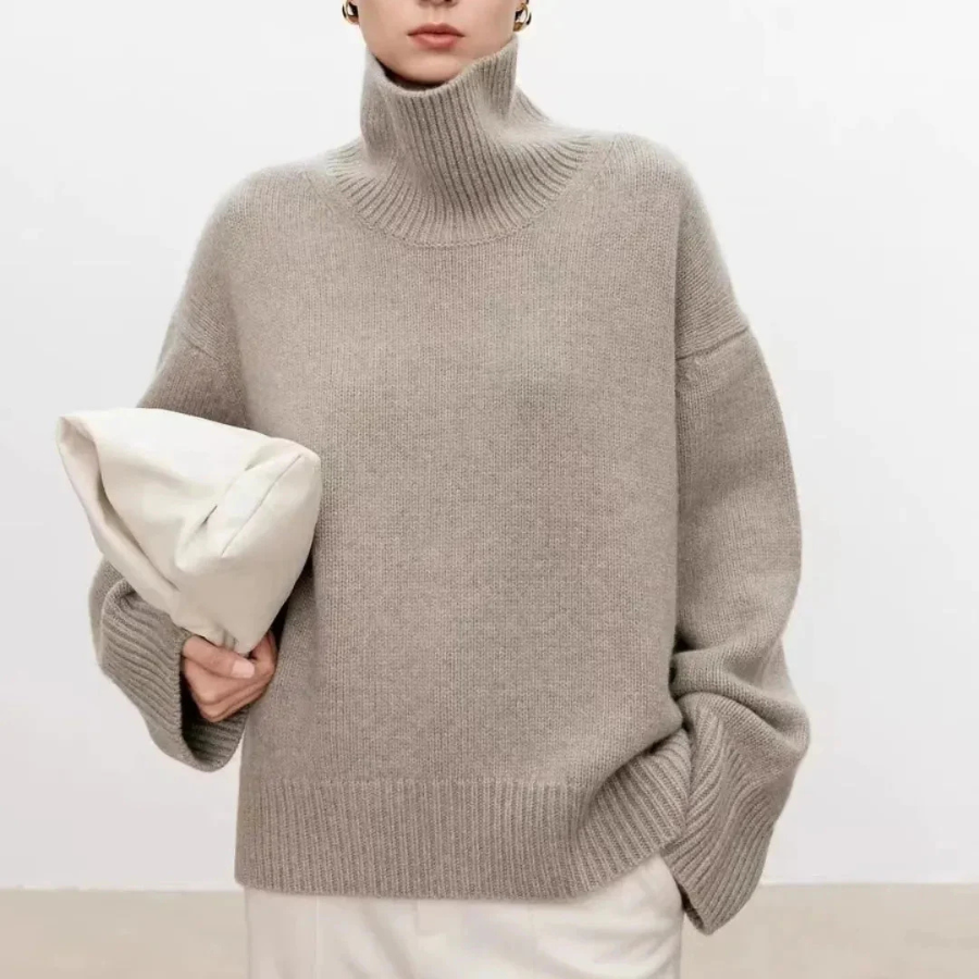 Helen | Women’s Wool High-Neck Sweater | Natural Warmth with Timeless Elegance