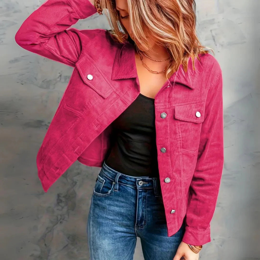 Juno | Snap-Button Corduroy Jacket | Casual Texture with Everyday Cool
