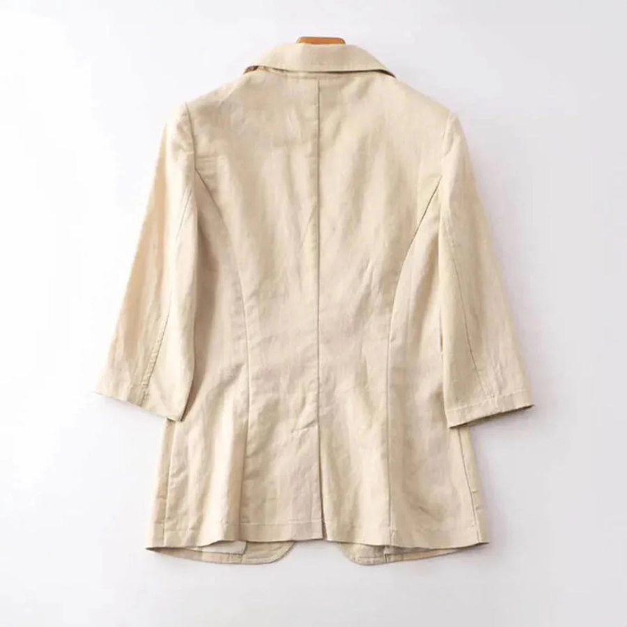 Sabine | 3/4 Sleeve Linen Blazer | Breezy Tailoring with Relaxed Poise