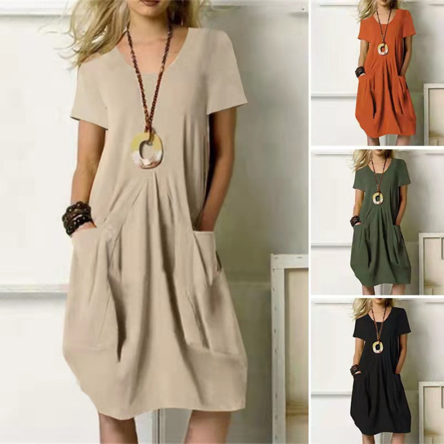 Wave | Knee-Length Women's Dress | Elegant and Flowing
