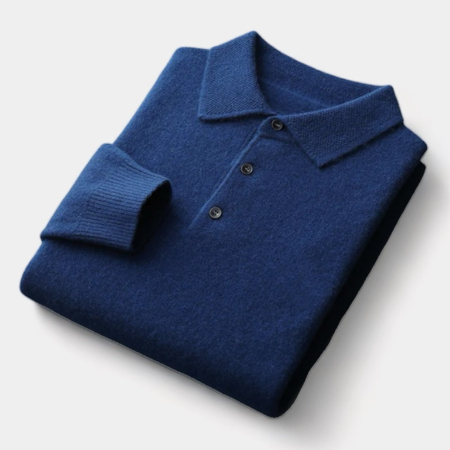 Marcel | Wool Polo Collar Jumper | Classic and Refined