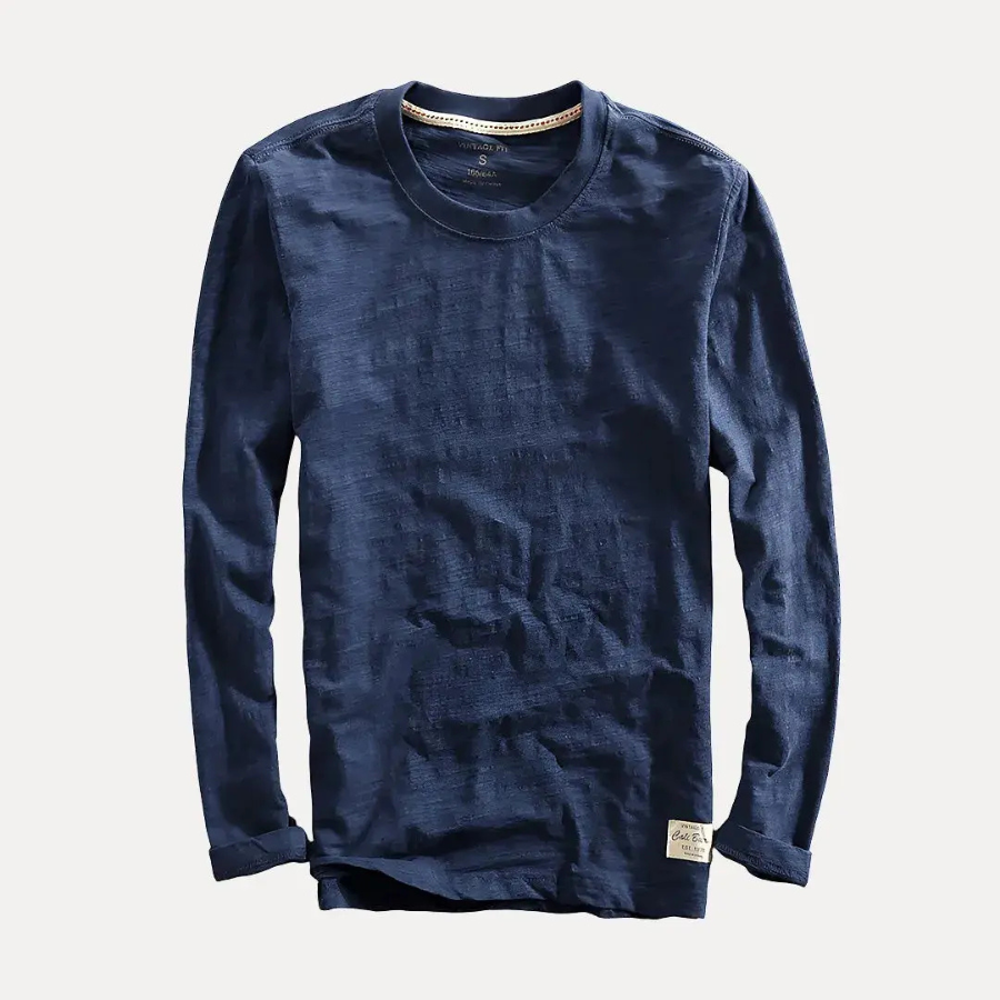 Alessio | Cotton Long Sleeve Shirt for Men | Clean and Versatile