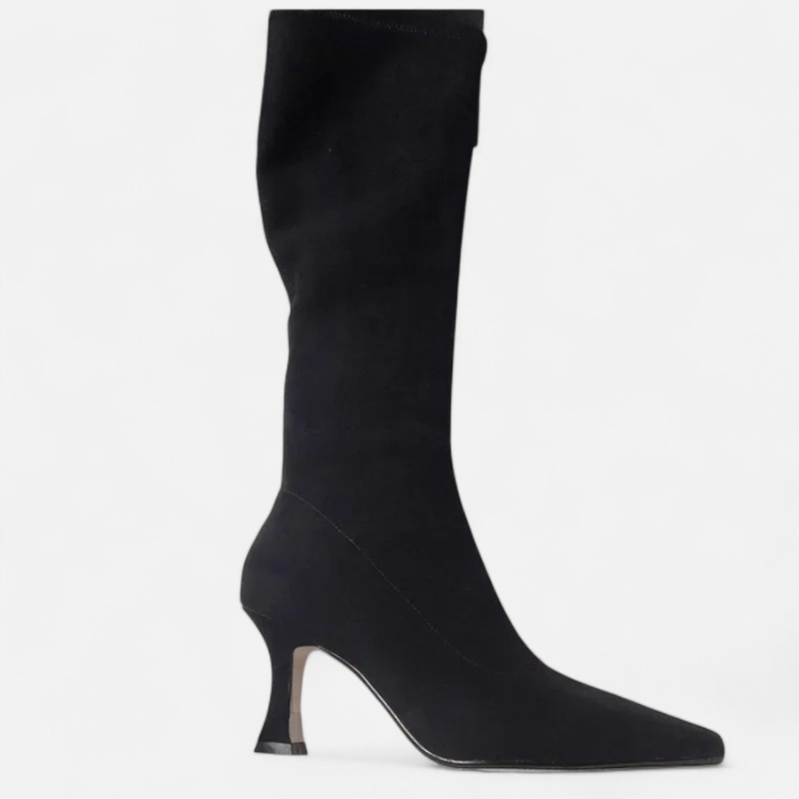 Anita | Suede Thigh-High Heeled Boots | Elegant and Bold