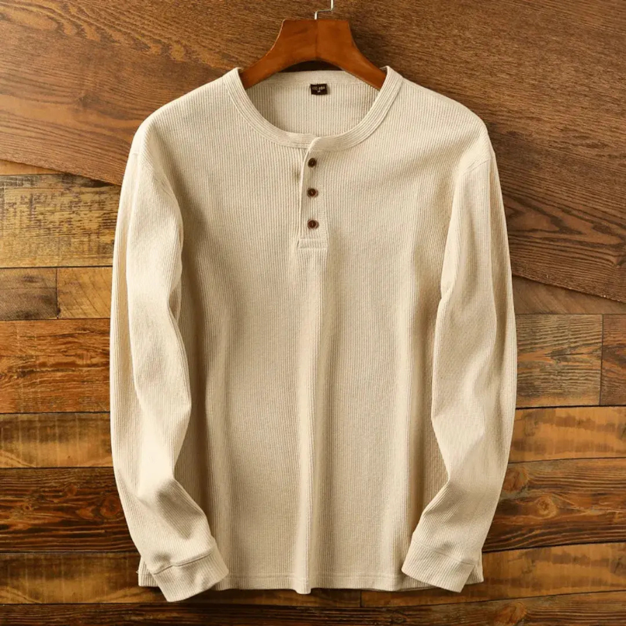 Miles | Men's Cotton Henley Shirt | Casual and Refined