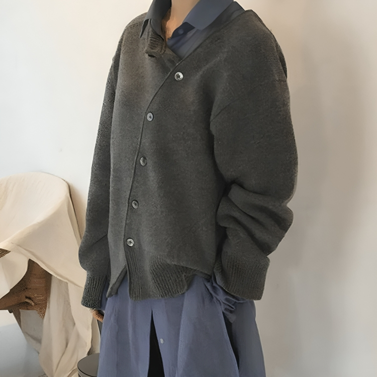Sofia | Women's Button-Up Knit Sweater, Soft Winter Pullover for Casual Wear