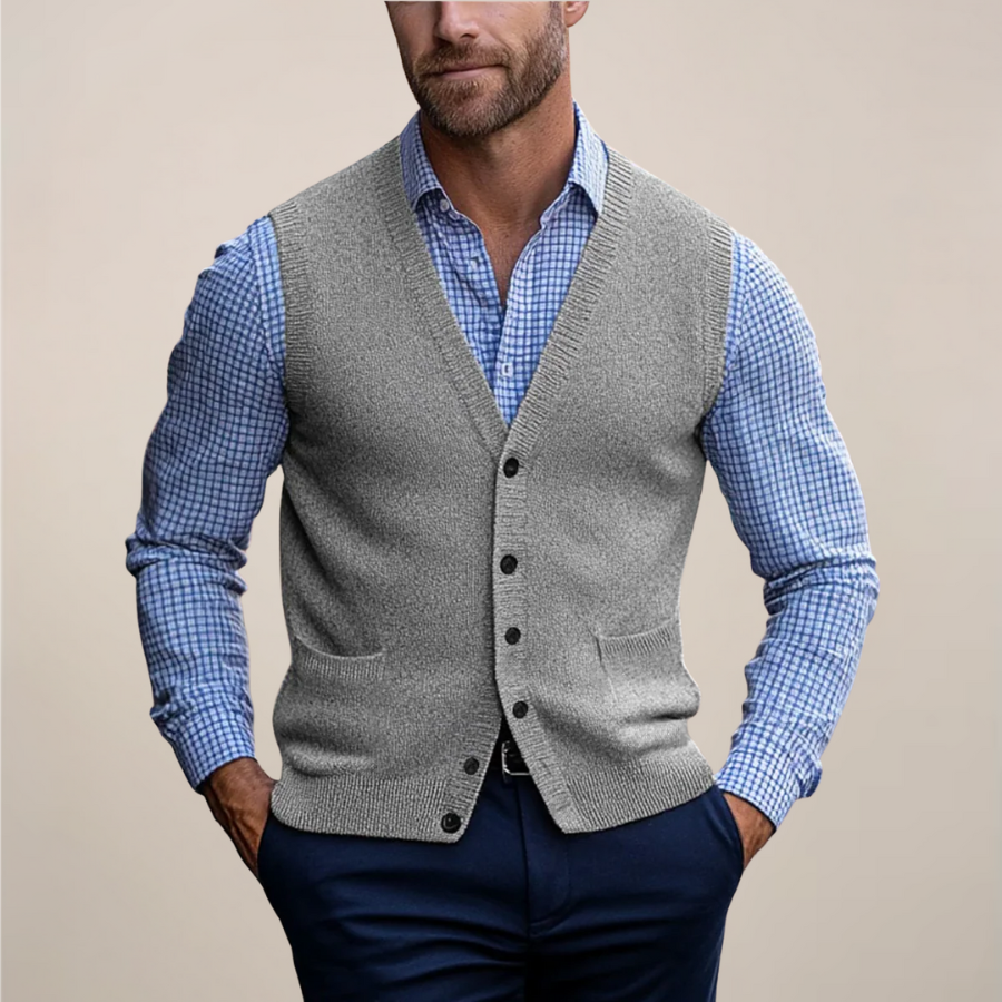 Carlo | Sleeveless Men’s Vest Sweater | Lightweight and Versatile