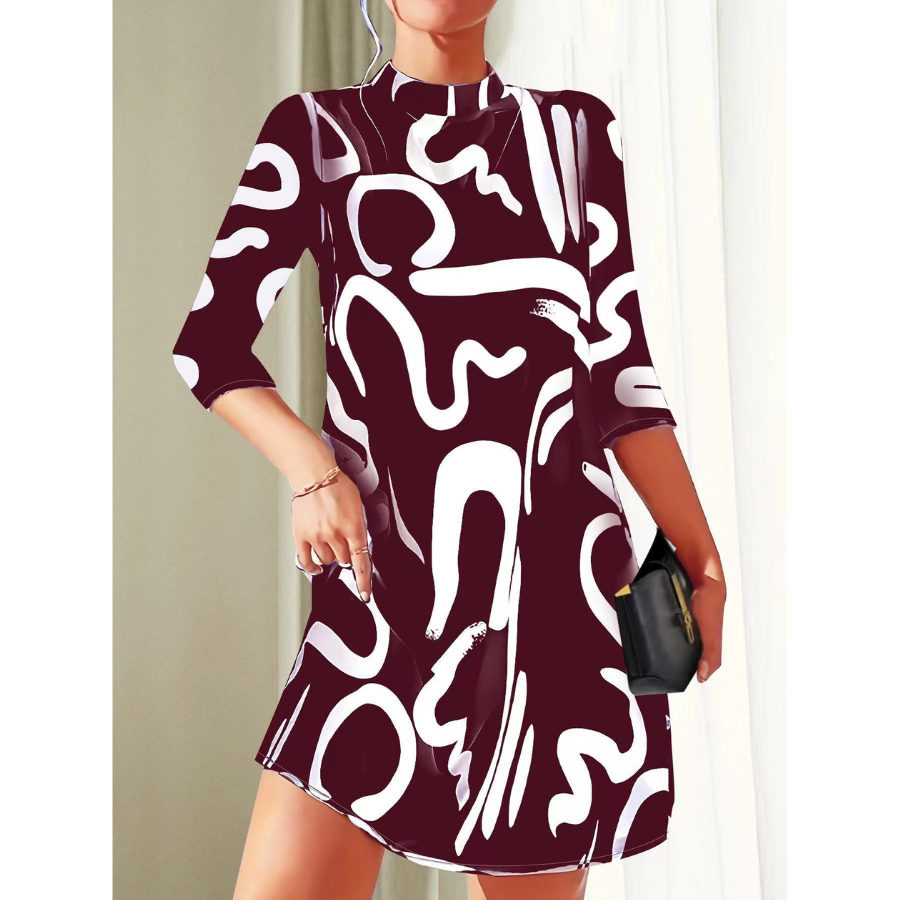 Sorina | Summer Mini Dress with 3/4 Sleeves | Light and Effortless