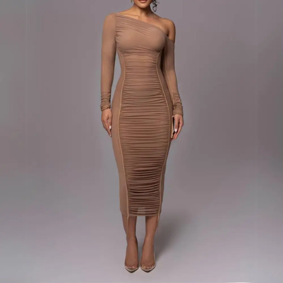Vanessa | Asymmetric Midi Dress | Modern and Refined