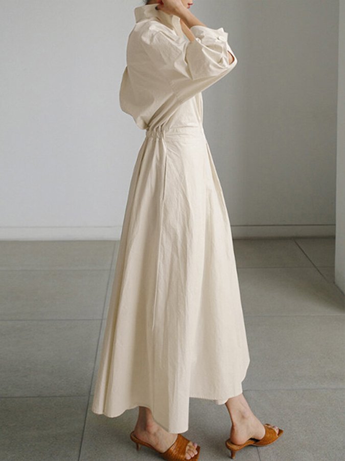 Sophia | Women’s Long Sleeve Maxi Shirt Dress | Effortless Elegance with Modern Shirt Styling