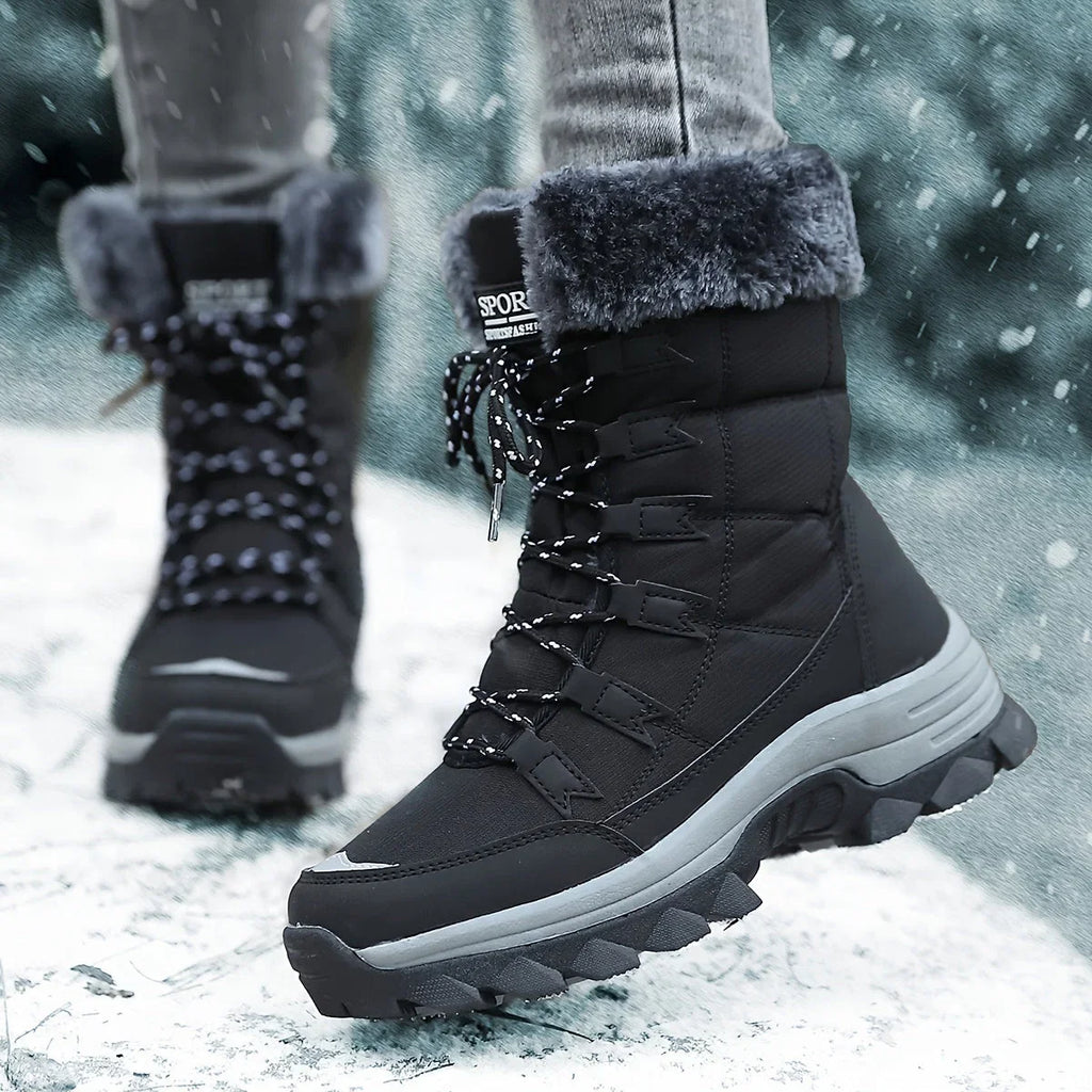 Charlotte | Women's Faux Fur Snow Boots, Cushioned Winter Boots for Cold Weather