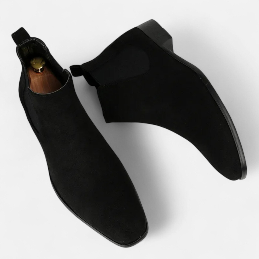 Brian | Suede Square-Toe Chelsea Boots | Modern and Refined