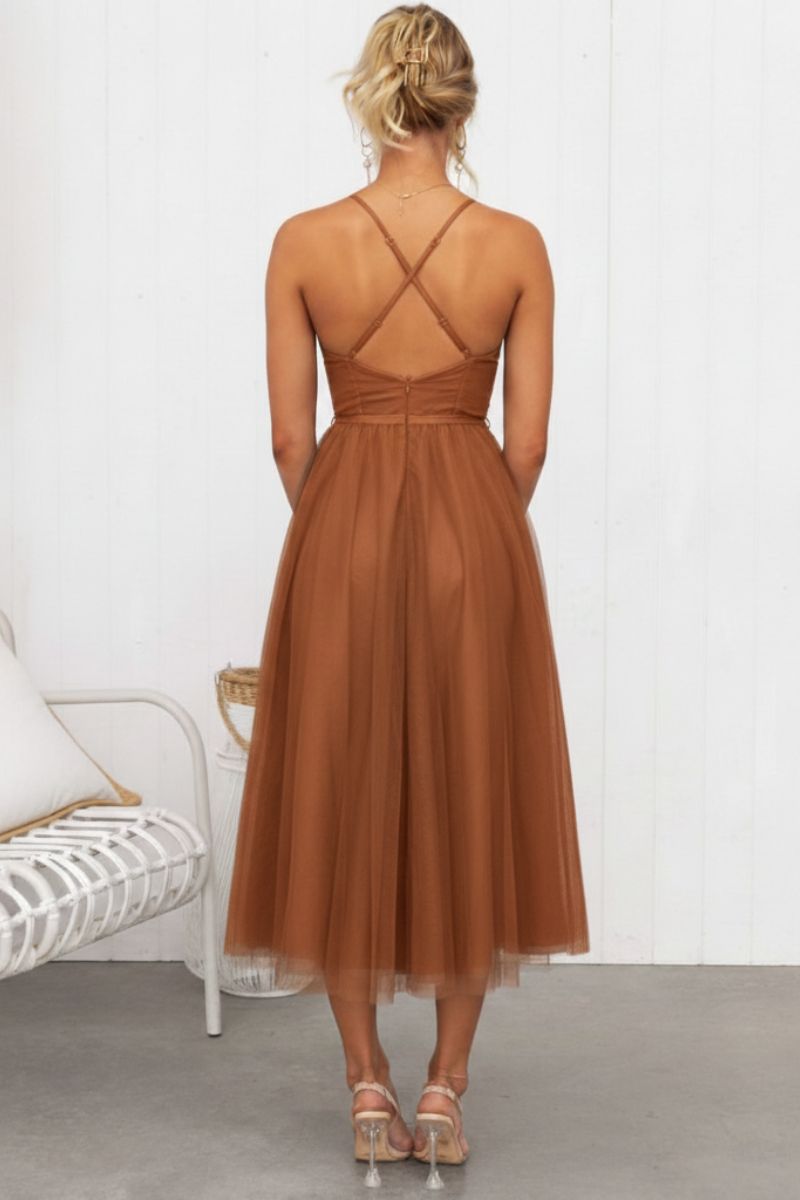 Ava | Women’s Tulle Midi Dress | Dreamy Elegance with a Romantic Flow