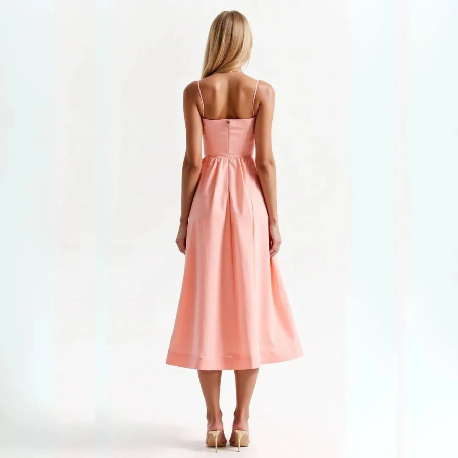 Liza | Spaghetti Strap Midi Dress | Effortless and Feminine