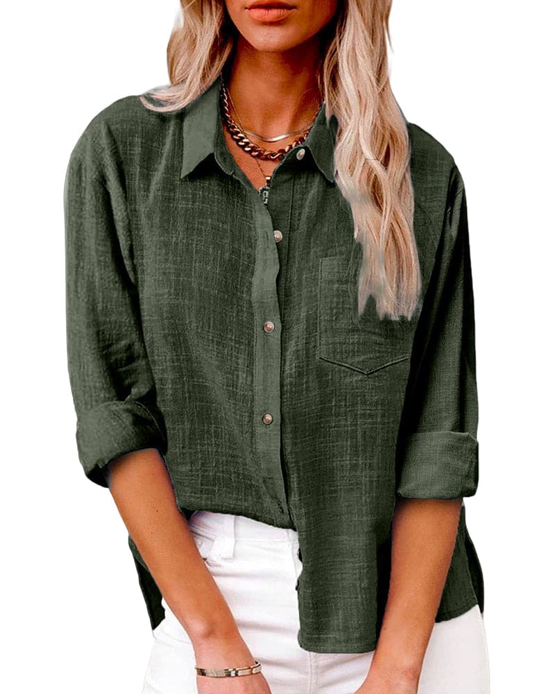 Lina | Women's Linen Blouse | Lightweight Comfort and Timeless Elegance