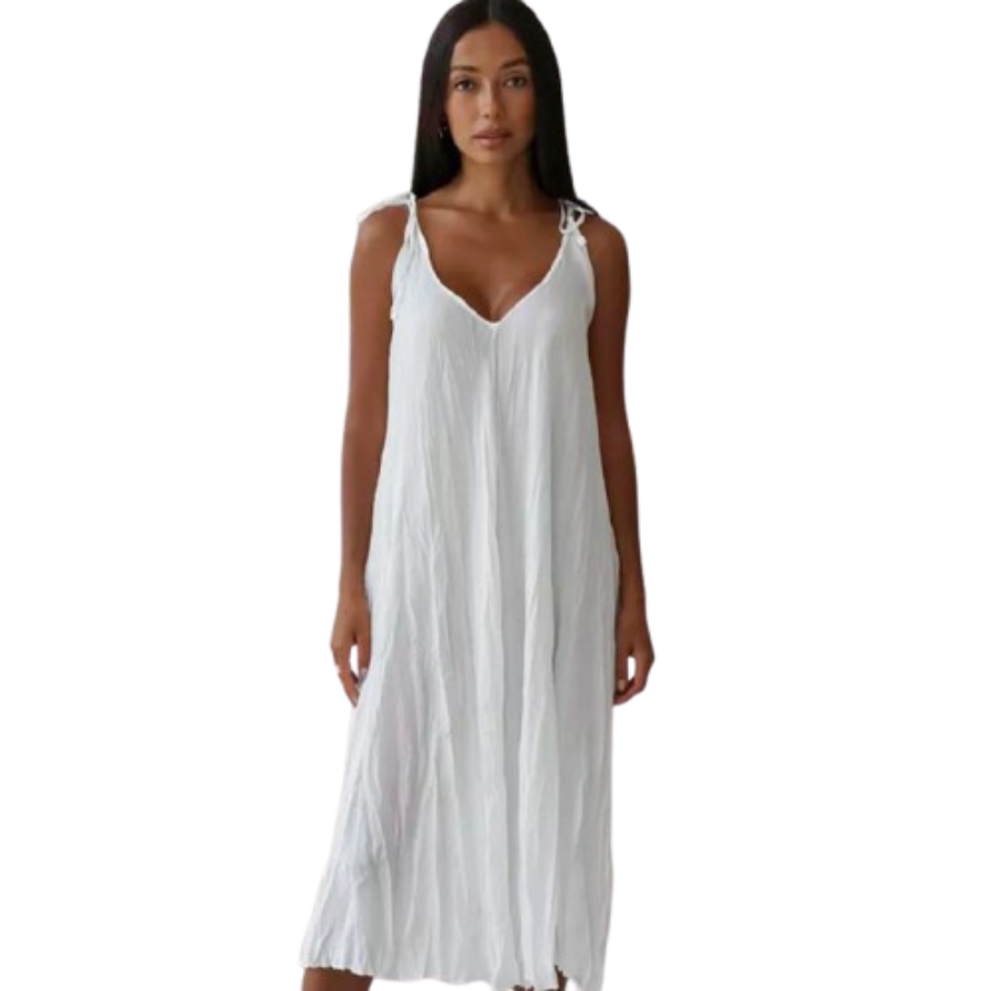 Sloane | Women’s White Long Summer Dress | Light