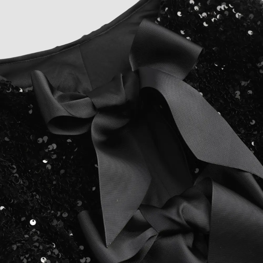 Cecilia | Sequin Bow Blazer | Sparkling Elegance for Every Occasion