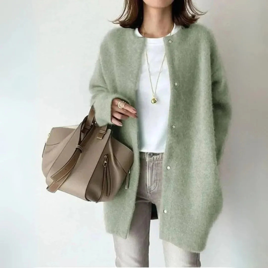 Evelyn | Wool Blend Button Cardigan | Cozy Classic with Everyday Versatility