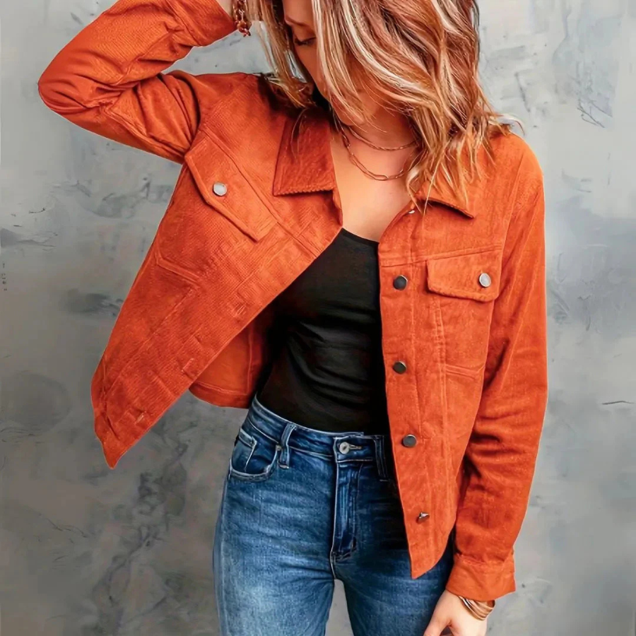 Juno | Snap-Button Corduroy Jacket | Casual Texture with Everyday Cool