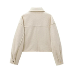 Rita | Cropped Zip-Up Wool Jacket | Tailored Warmth with Modern Edge