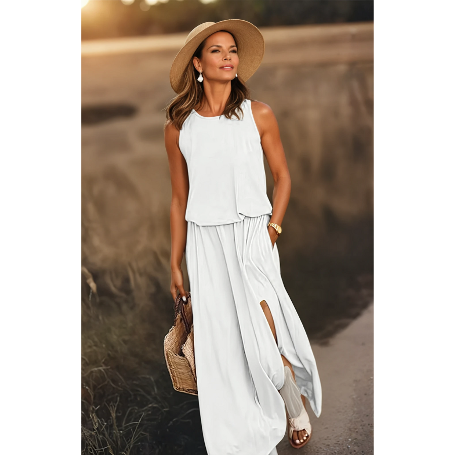 Minerva | Sleeveless Maxi Dress for Women | Comfort