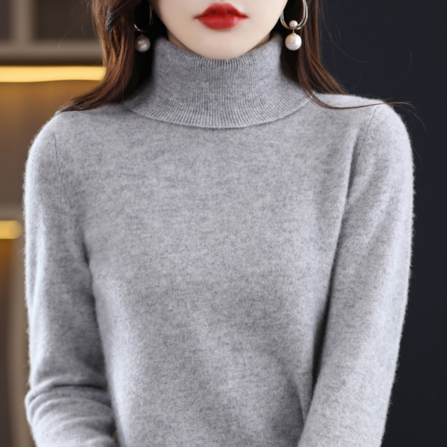 July | Women's Cashmere Turtleneck Sweater, Luxury Winter Knit Pullover for Casual Wear