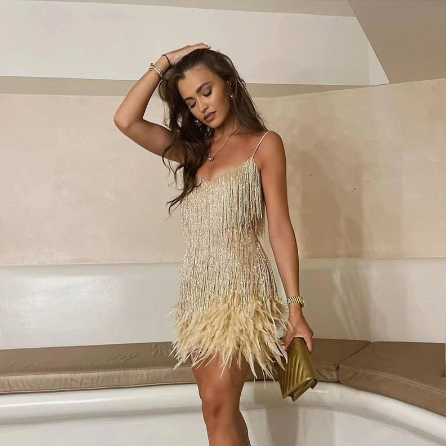 Isolde | Women’s Sequin Cocktail Dress | Elegant Evening Glamour
