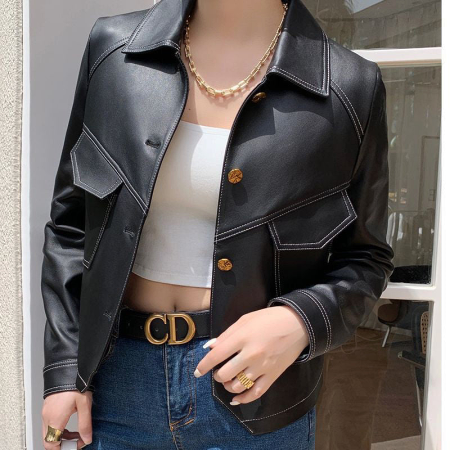 Giada | Classic Leather Jacket | Bold and Timeless