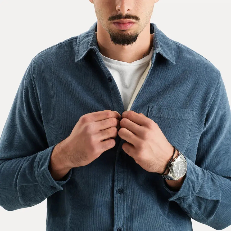 Ethan | Corduroy Long Sleeve Shirt for Men | Casual and Refined