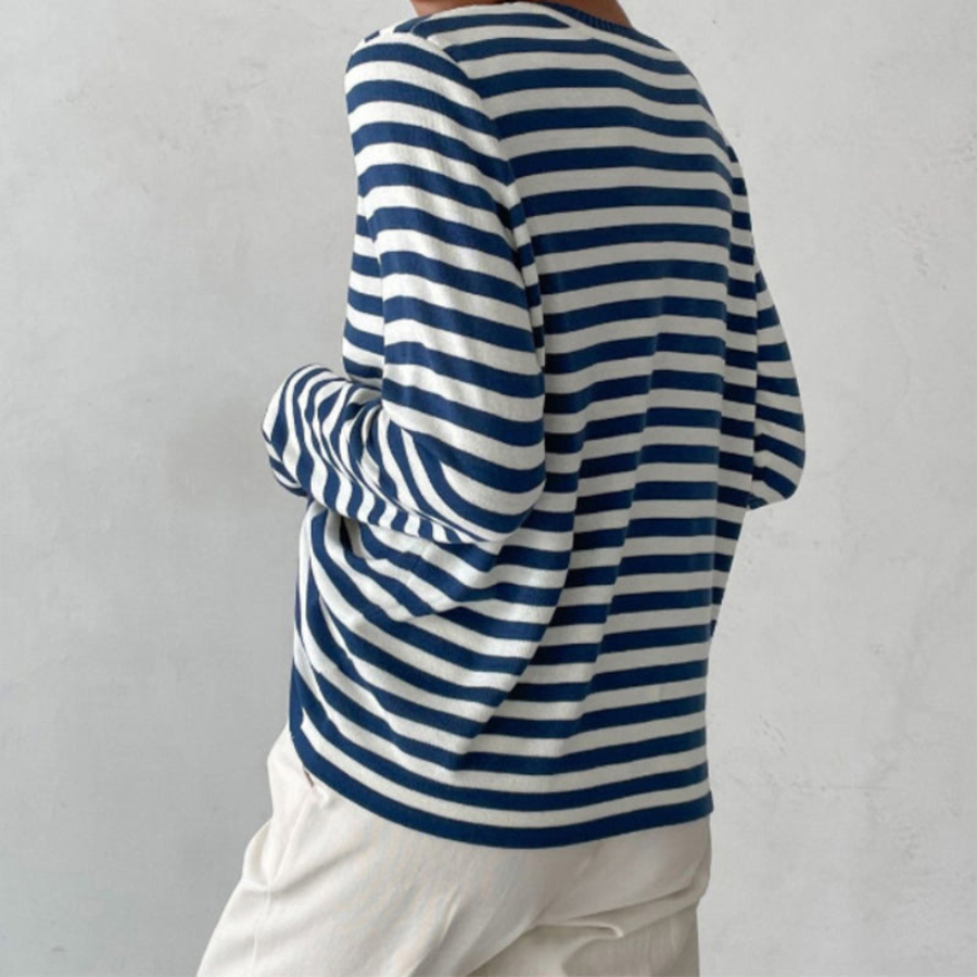 Manon | Chic Striped Long-Sleeve Shirt | Timeless and Refined