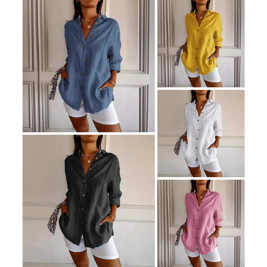 Filipa | Pleated Elegant Shirt | Light and Feminine