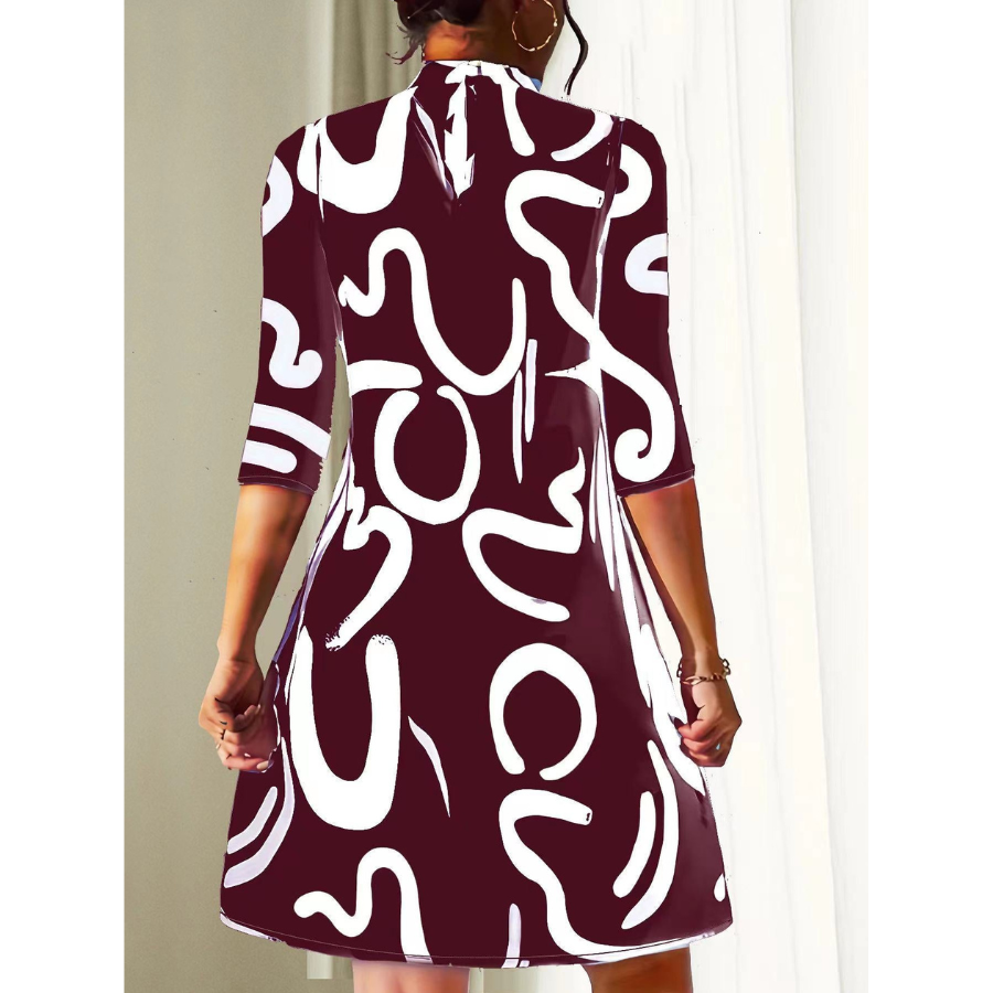 Sorina | Summer Mini Dress with 3/4 Sleeves | Light and Effortless