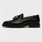 Matthew | Men’s Box Calf Leather Saddle Tassel Loafers | Luxurious and Refined