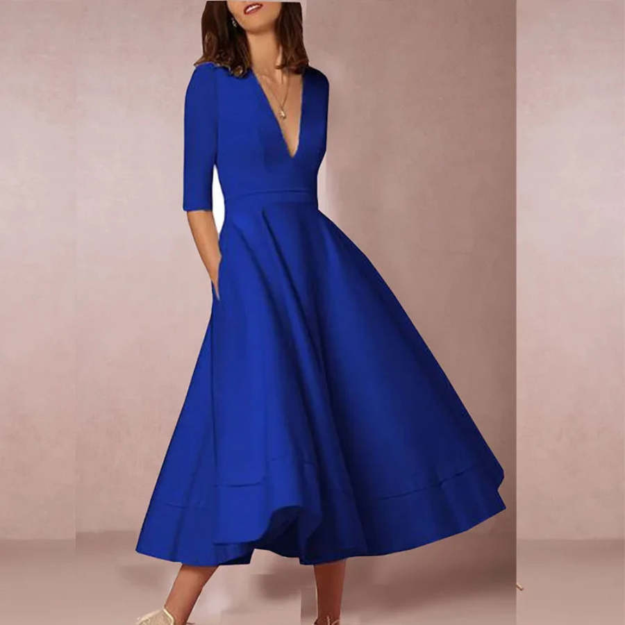 Cordelia | Women’s Retro Midi Evening Dress | Vintage Elegance with Modern Charm