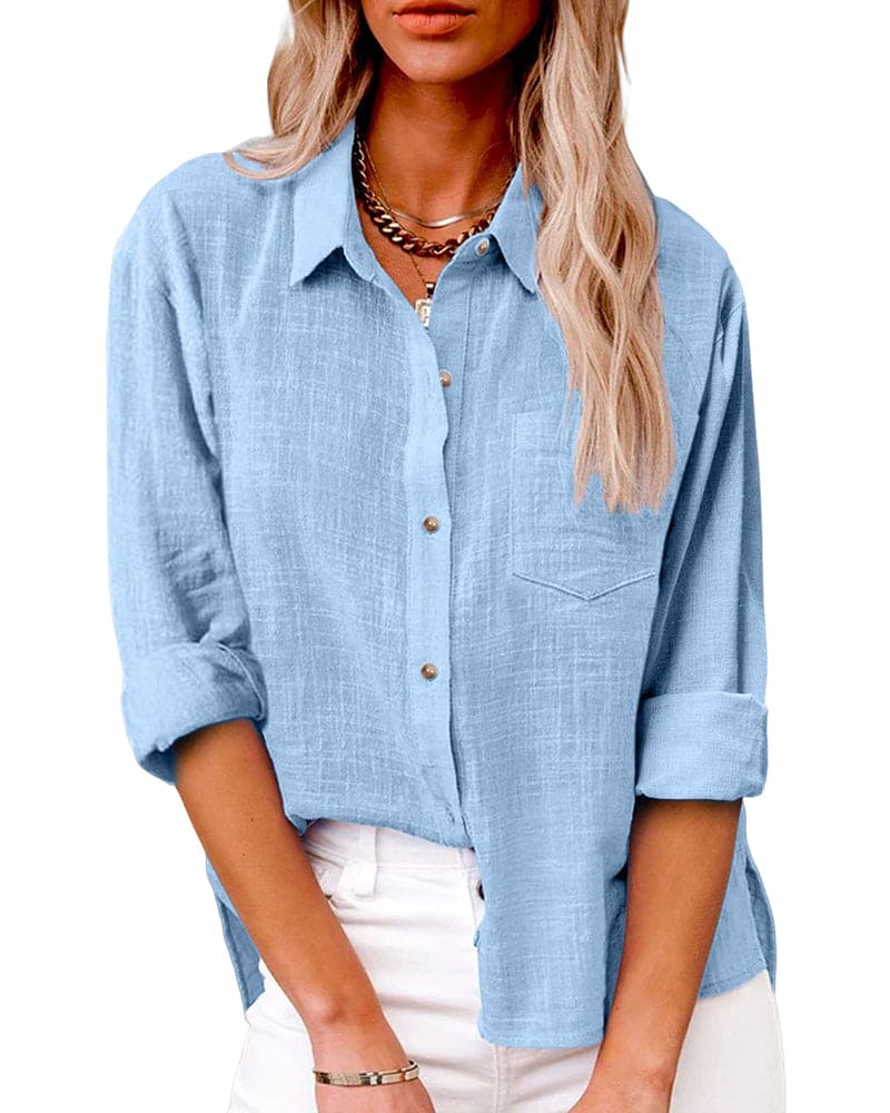 Lina | Women's Linen Blouse | Lightweight Comfort and Timeless Elegance
