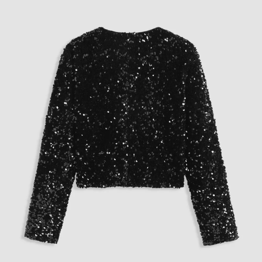 Cecilia | Sequin Bow Blazer | Sparkling Elegance for Every Occasion