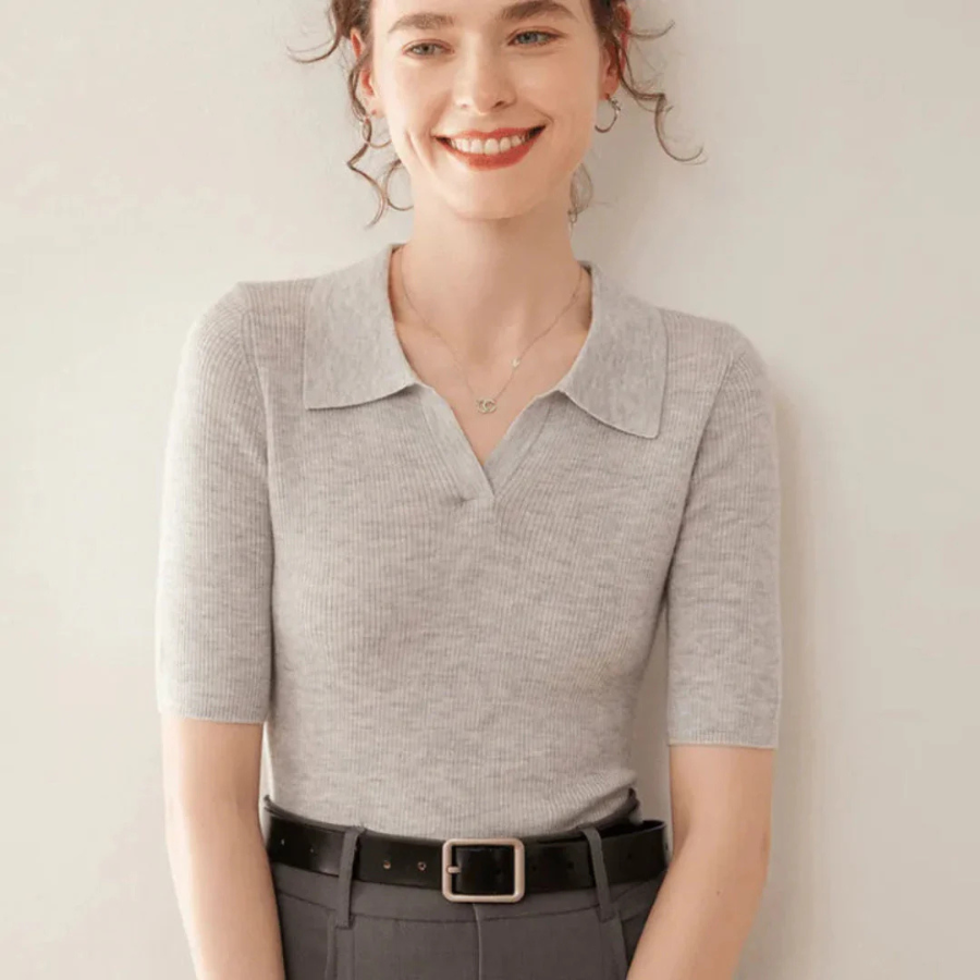 Anya | 100% Cashmere Polo Knit | Luxurious Comfort with Timeless Style