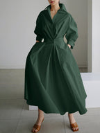 Sophia | Women’s Long Sleeve Maxi Shirt Dress | Effortless Elegance with Modern Shirt Styling