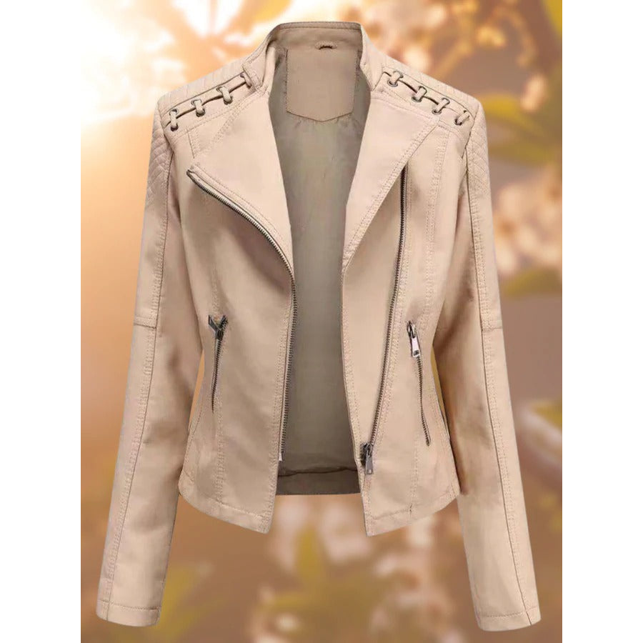 Milica | Timeless Leather Jacket for Women | Stylish and Refined