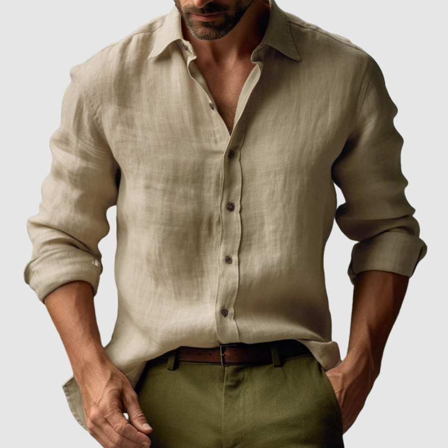 Johann | Vintage Linen Button-Up Shirt | Light and Effortless