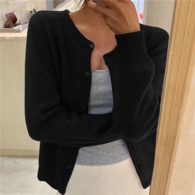 Ottilie | Women's Button Front Knit Cardigan, Soft Knit Button-Up Sweater – Casual Everyday