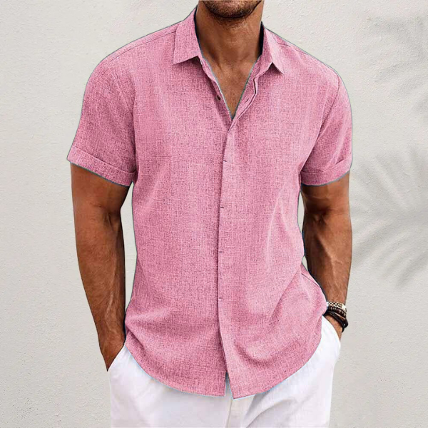 Mario | Men’s Short Sleeve Linen Shirt | Lightweight Summer Essential