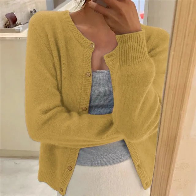 Ottilie | Women's Button Front Knit Cardigan, Soft Knit Button-Up Sweater – Casual Everyday