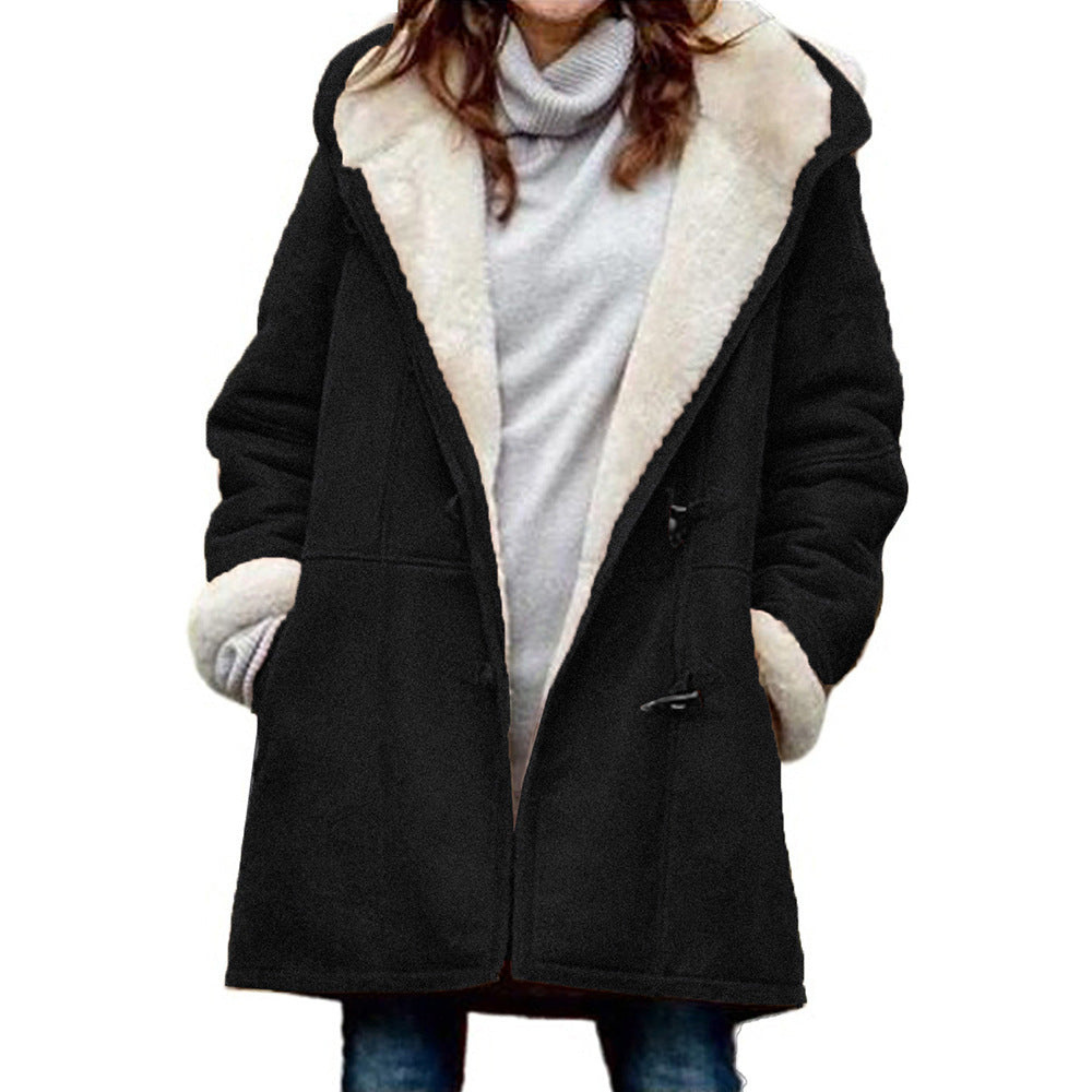 Chloe | Women's Duffle Coat, Classic Wool Blend Winter Coat for Casual and Office Wear