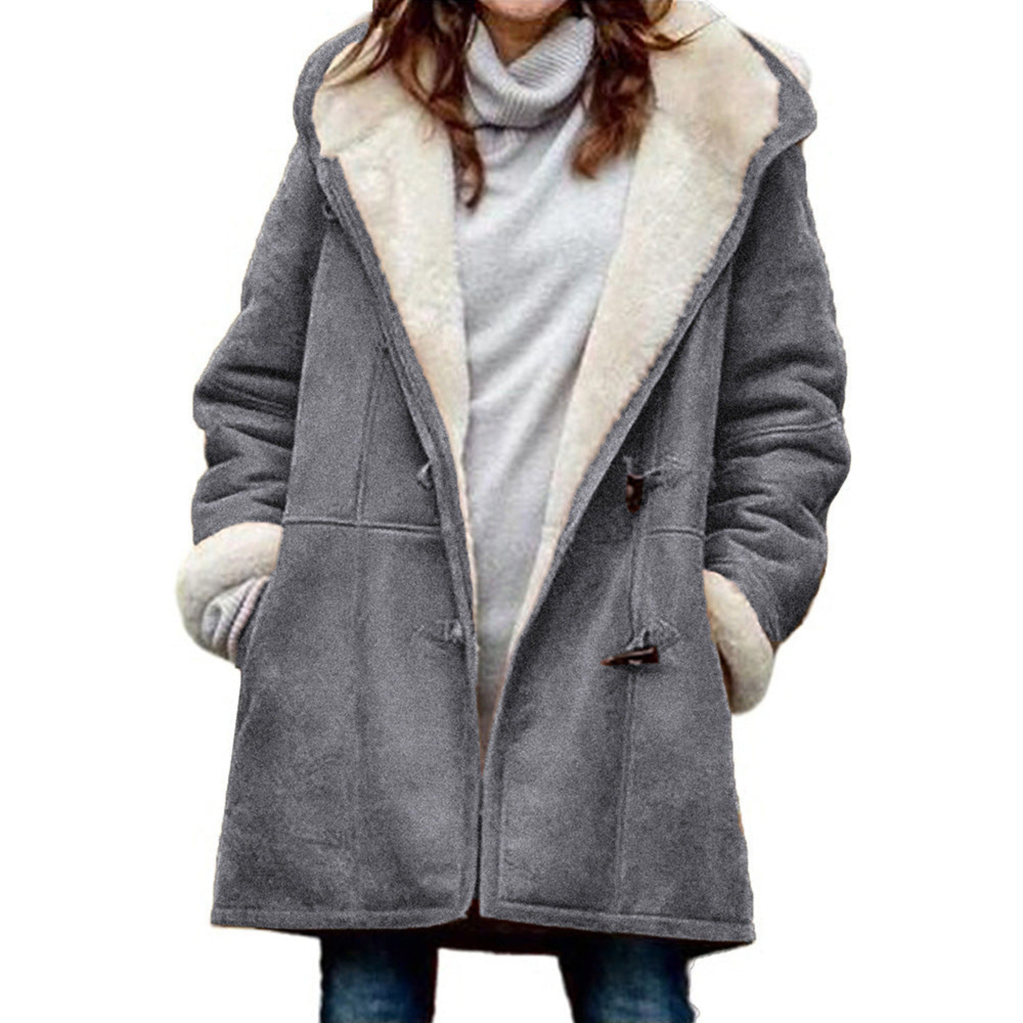 Chloe | Women's Duffle Coat, Classic Wool Blend Winter Coat for Casual and Office Wear