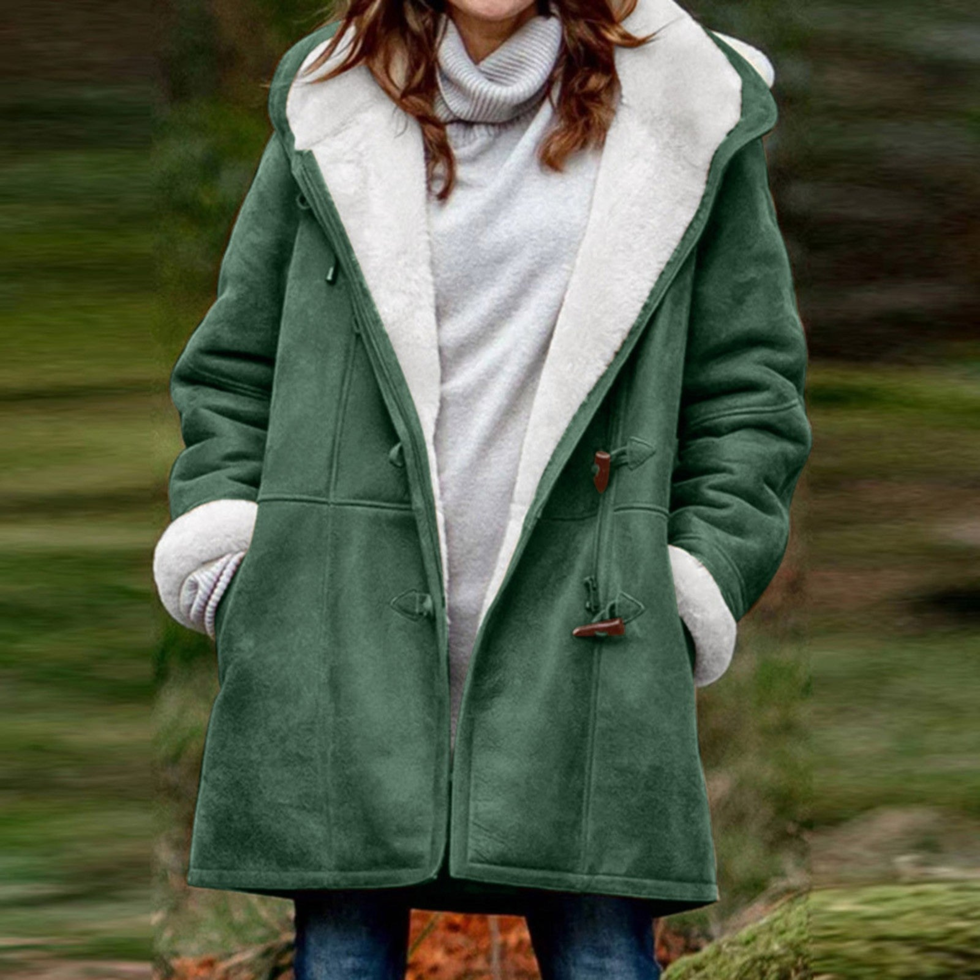 Chloe | Women's Duffle Coat, Classic Wool Blend Winter Coat for Casual and Office Wear
